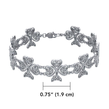 Celtic Knot Shamrock Link Bracelet TBG768 - Jewelry